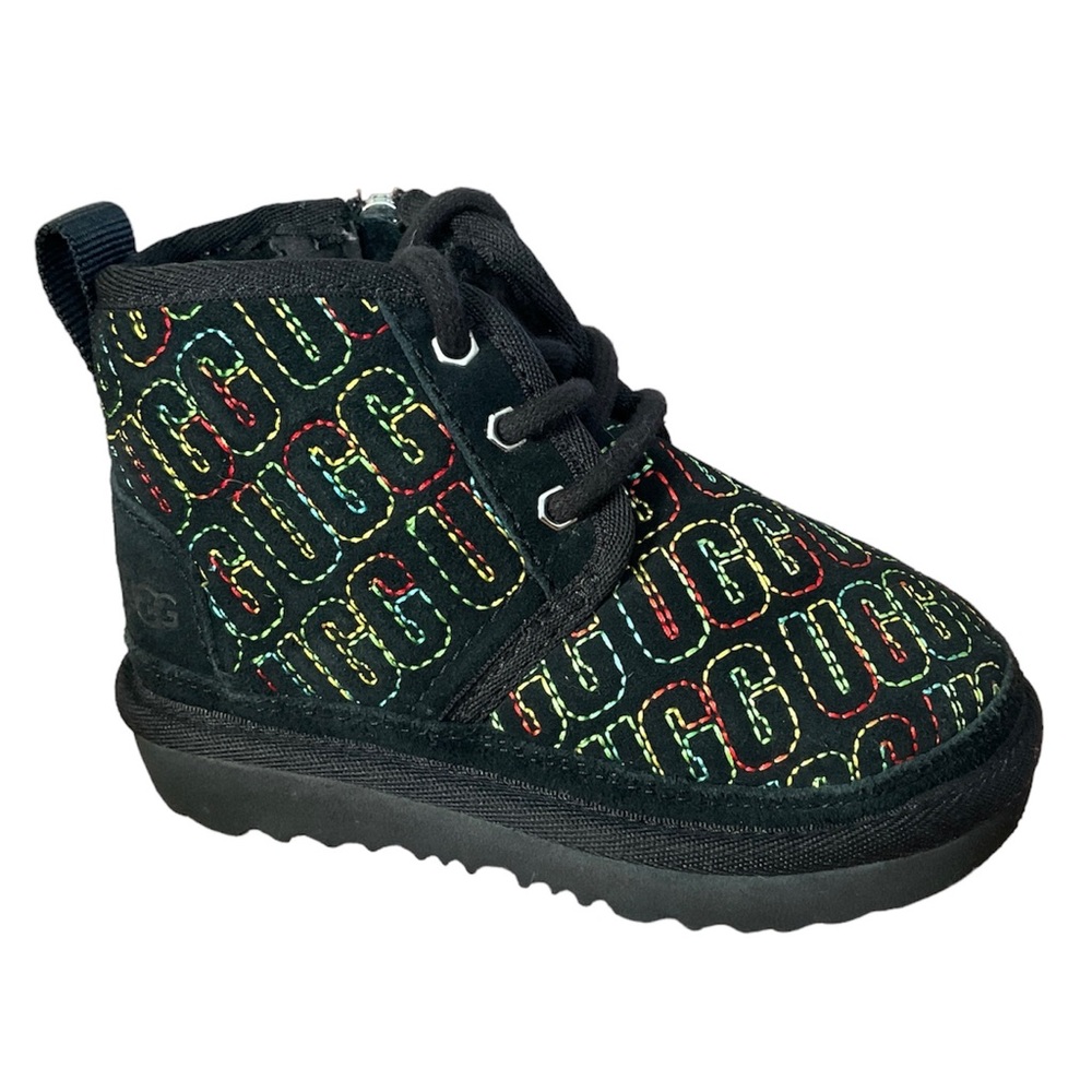 SOLD Ugg Boot Black Children Kids Logo Boot
